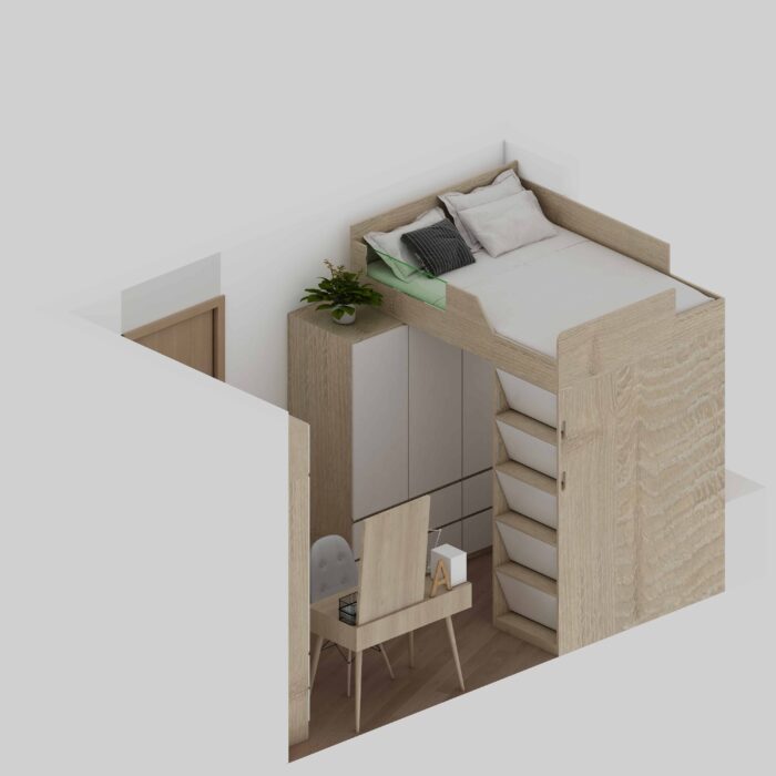 海茵莊園 - 3D立體組合圖 睡房組合D